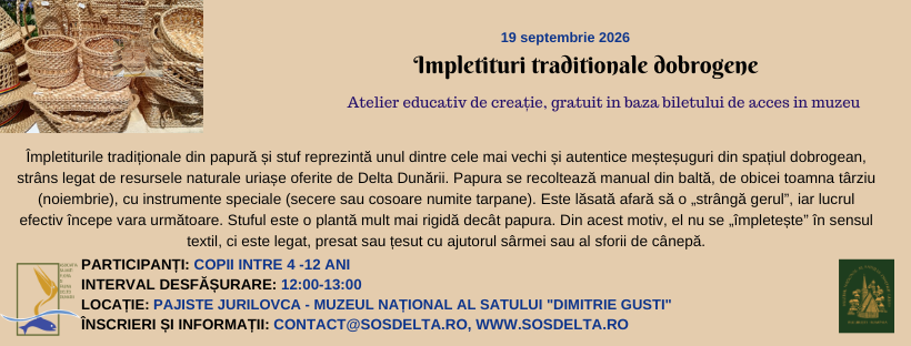 Afiș — Împletituri tradiționale dobrogene